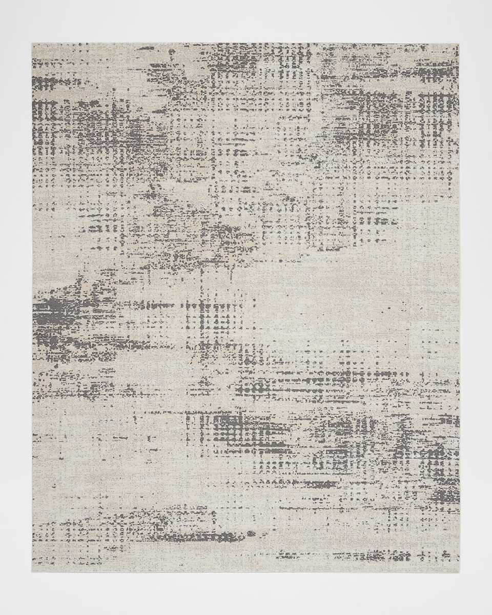 Rush Grey/Beige Power-Loomed Rug, 9' x 12'